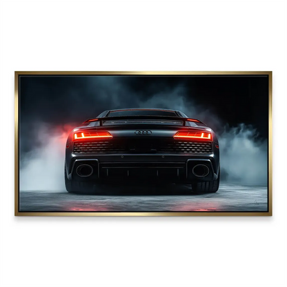 Masculine automotive decor perfect for offices or game rooms.