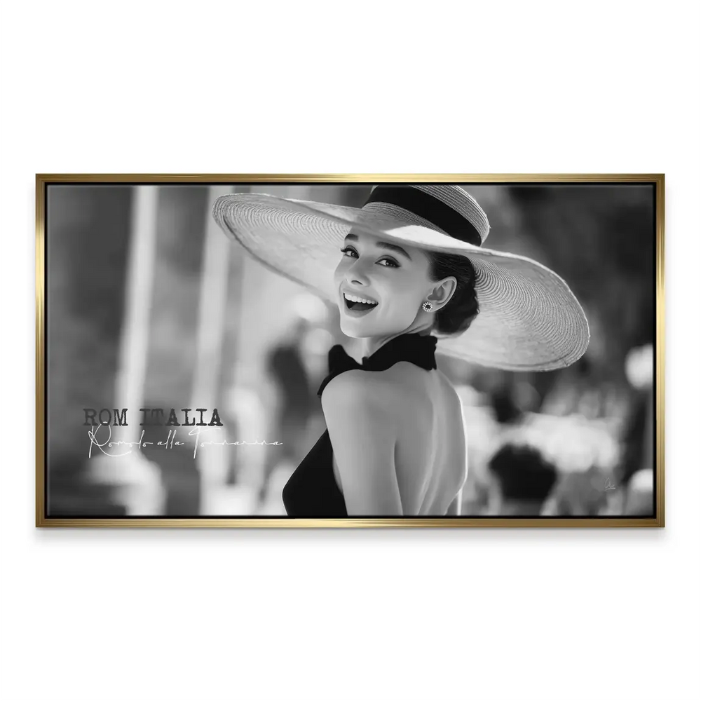 Audrey Hepburn Italy Canvas Art – Classic Hollywood Wall Decor - Image 6