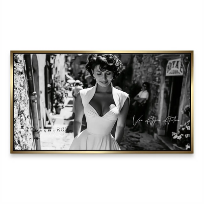 Sophia Loren Rome Canvas Portrait - Vintage Black and White Wall Art - Image 6
