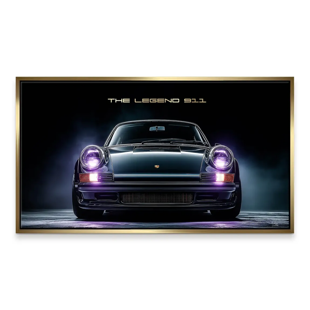 Sophisticated, industrial-style Porsche 911 wall art for den or showroom.