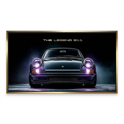 Sophisticated, industrial-style Porsche 911 wall art for den or showroom.