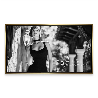 Elegant black-and-white fashion wall decor for living rooms or bedrooms