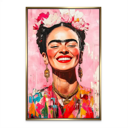 Frida Kahlo Happy Smile Canvas Picture - Wall Art - Image 5