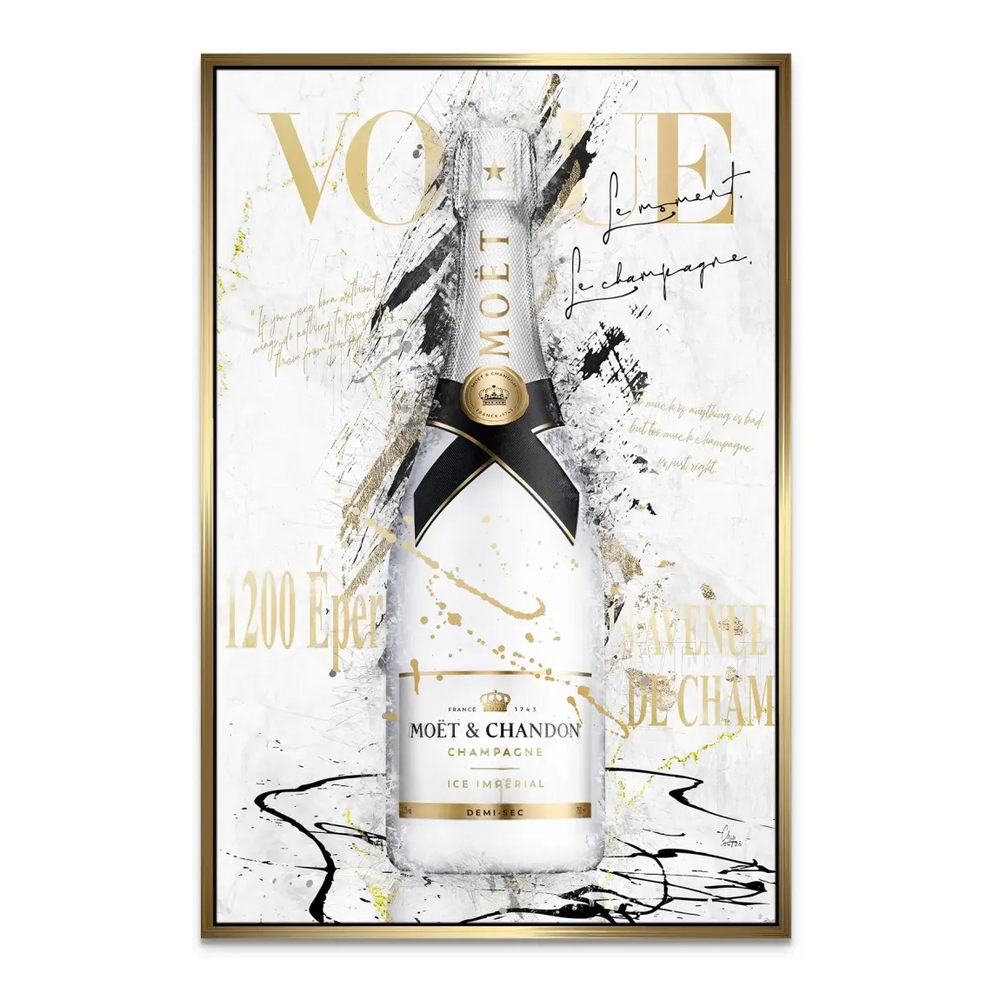 Champagne Art on Canvas - Glam Wall Decor | Pop Graffiti - Image 5
