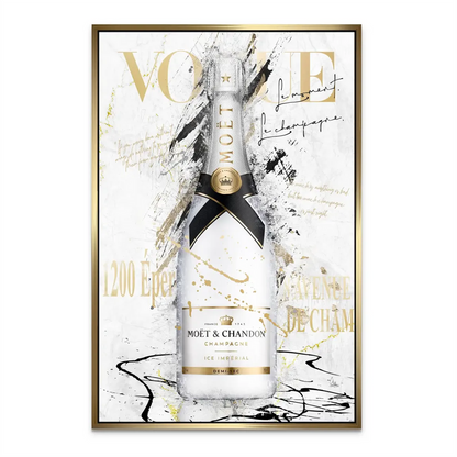 Champagne Art on Canvas - Glam Wall Decor | Pop Graffiti - Image 5