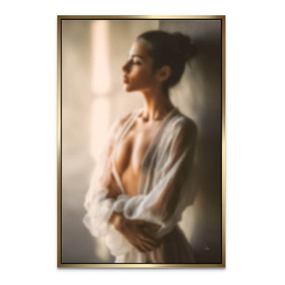 Contemporary wall art for bedrooms or living rooms with a feminine portrait.