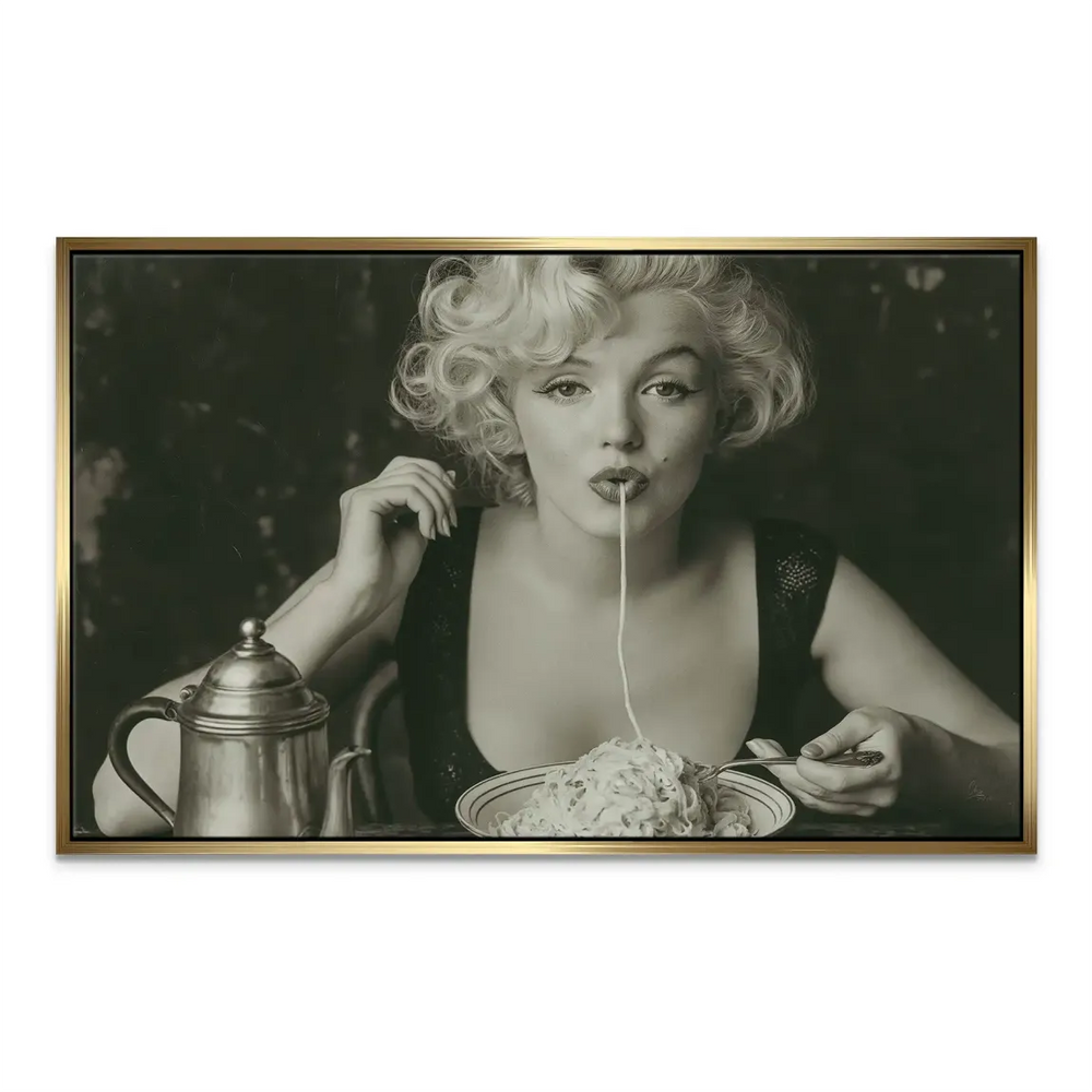Marilyn Pasta Canvas Picture – Vintage Hollywood Wall Art - Image 6