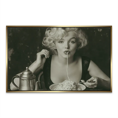Marilyn Pasta Canvas Picture – Vintage Hollywood Wall Art - Image 6