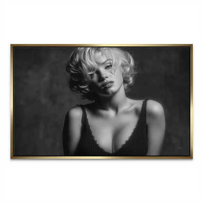 Marilyn Monroe Glamour Canvas Print - Black & White Wall Art - Image 5
