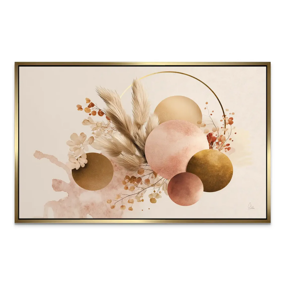Contemporary abstract art suitable for living rooms, emphasizing tranquil balance.