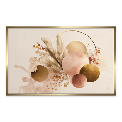 Contemporary abstract art suitable for living rooms, emphasizing tranquil balance.