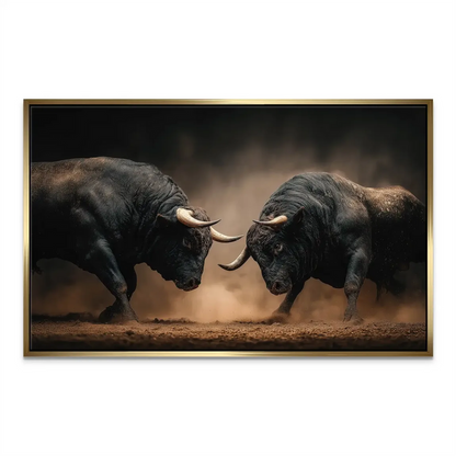 Symmetrical composition emphasizing the imminent clash