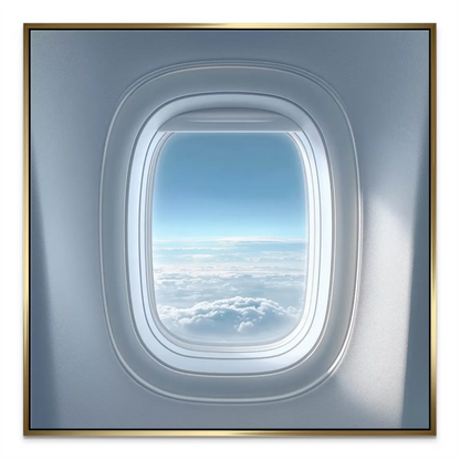 Airplane Window Horizon Canvas Art Serene Sky Wall Decor - Image 5