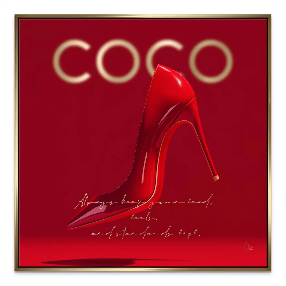 Minimalist glamorous fashion-inspired wall decor suitable for bedrooms or dressing rooms
