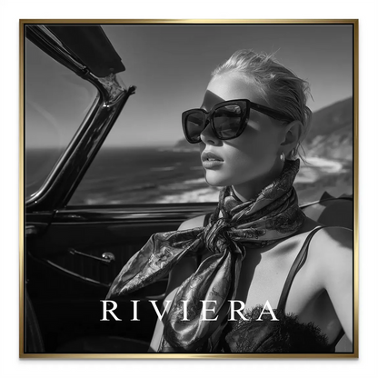 Stylish wall decor featuring coastal highway scenery in timeless black-and-white.