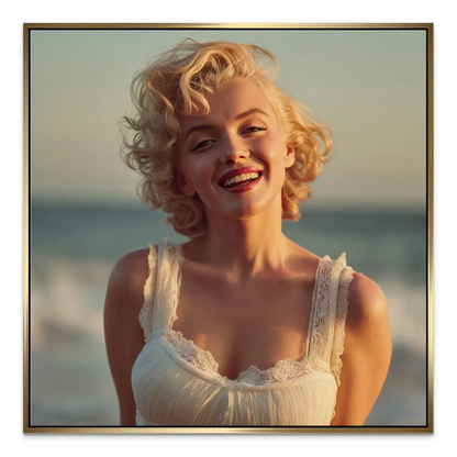 Coastal and feminine canvas print suitable for living rooms or bedrooms