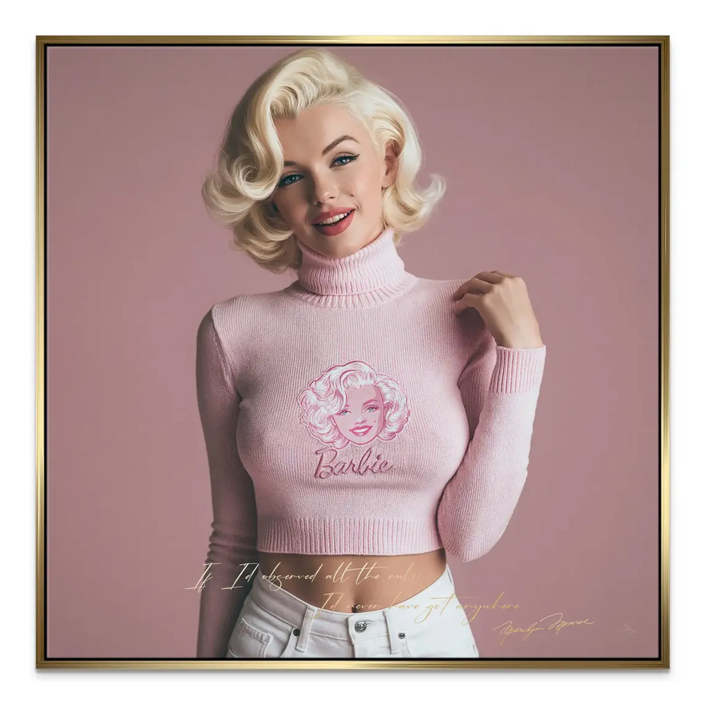 Marilyn Monroe Blush Canvas Art - Pink Glam Pop Portrait - Image 5