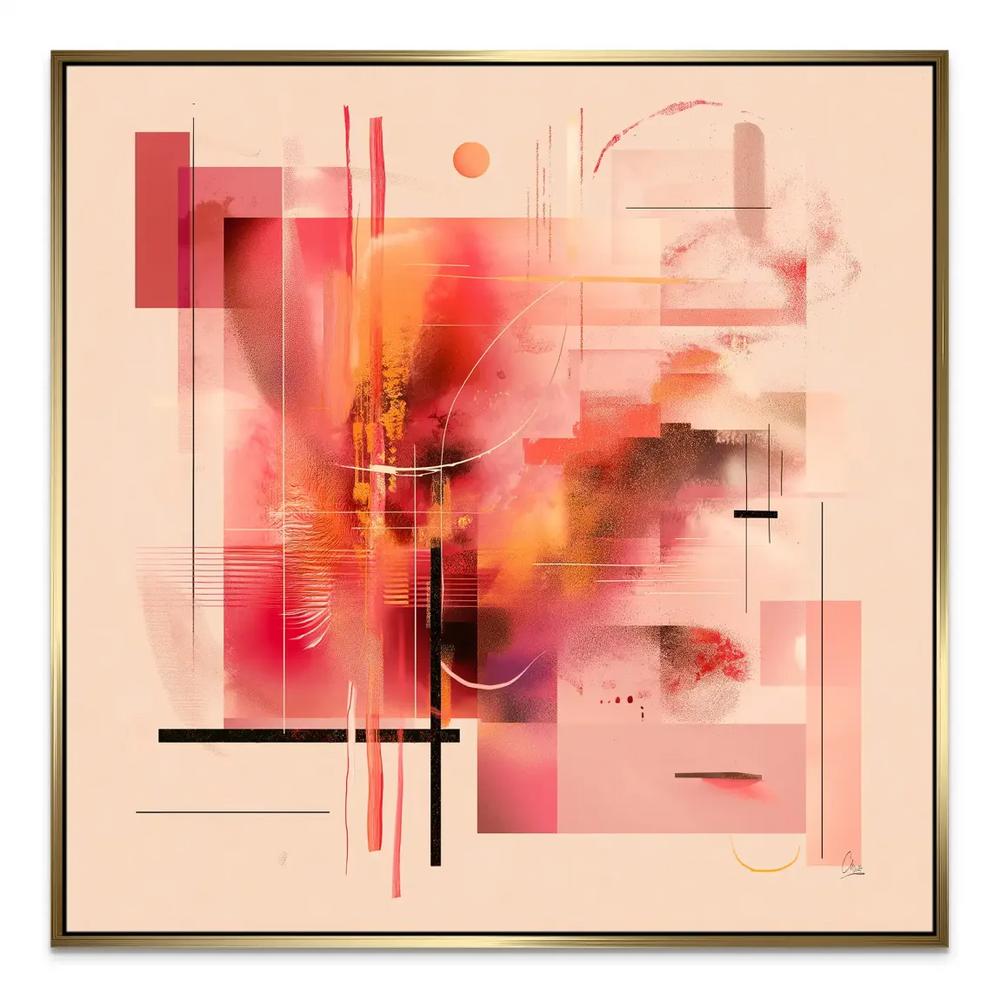 Warm-toned abstract wall piece suitable for minimalist living rooms and bedrooms.