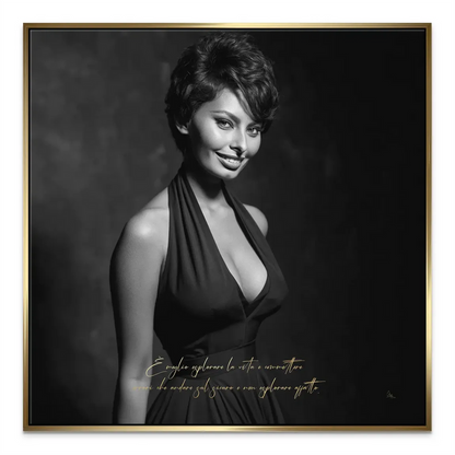 Sophia Loren wall art highlighting timeless Hollywood glamour.