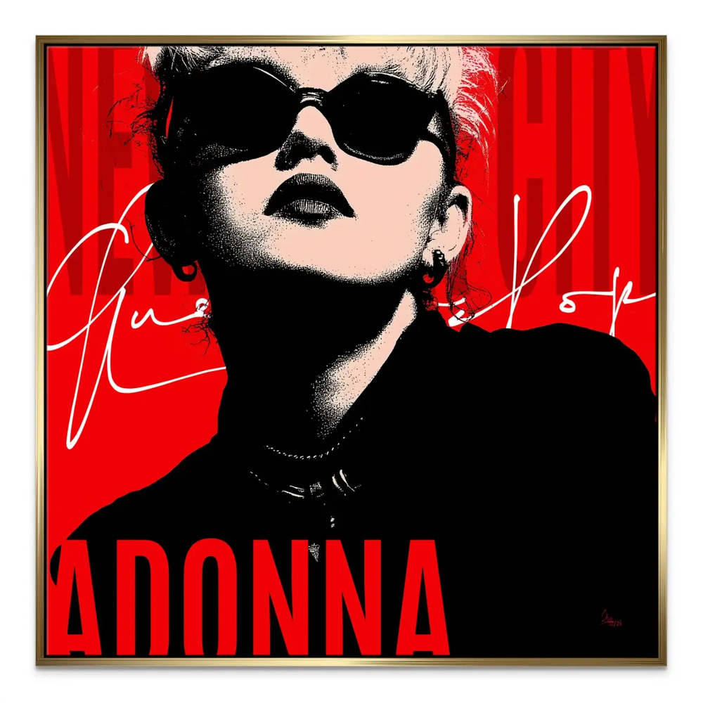 Energetic urban Pop Art piece ideal for music-themed interiors