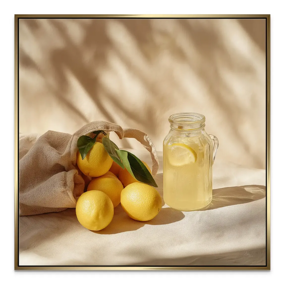 Lemon yellow color pops against a neutral backdrop for boho or Scandinavian decor
