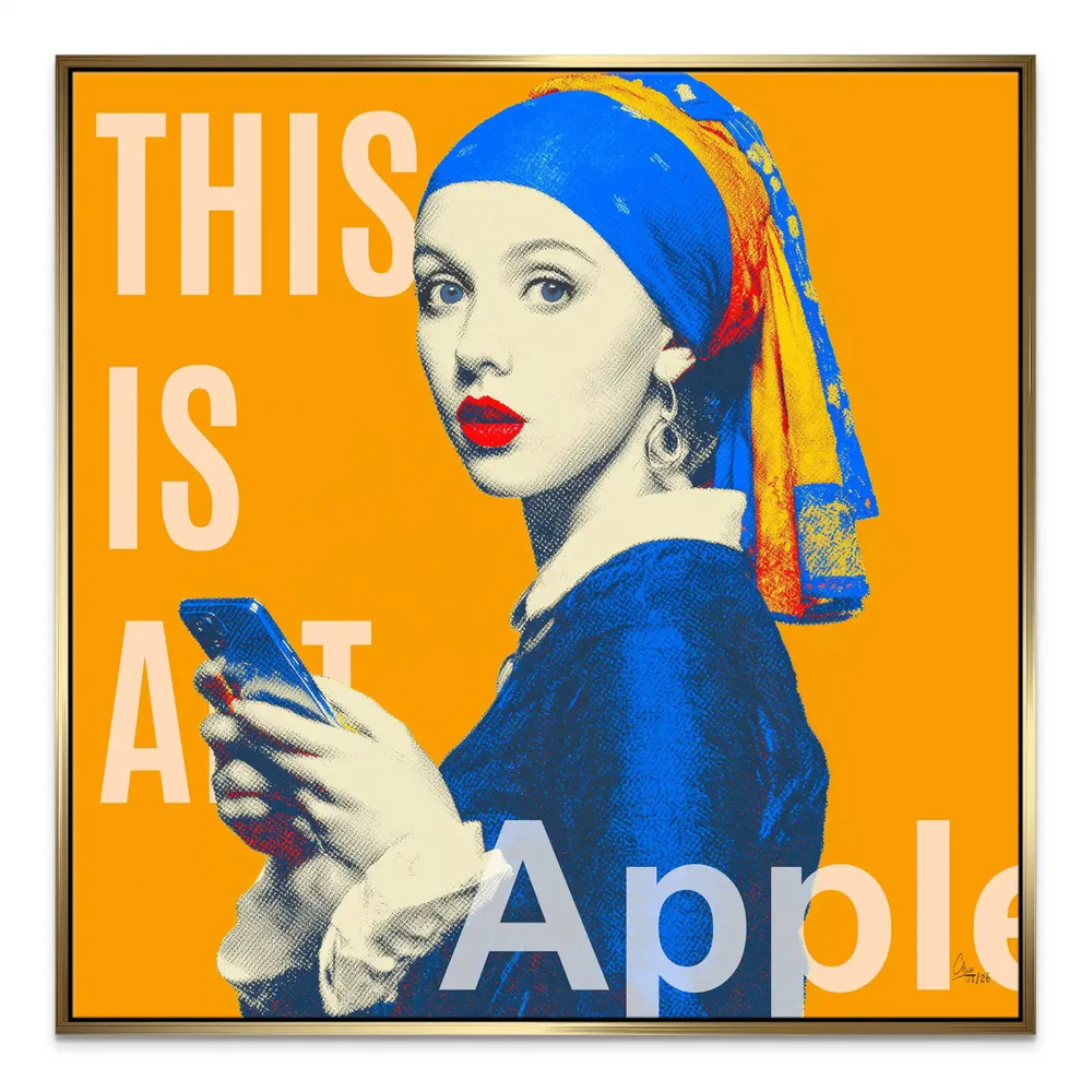 Contemporary wall decor inspired by a classic portrait