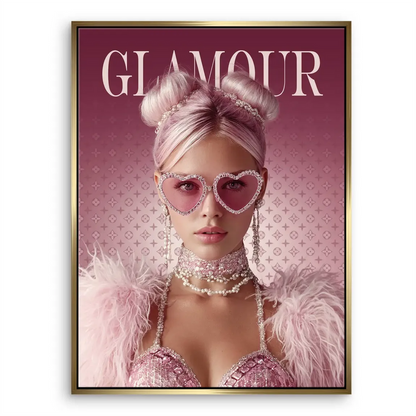 Central glamorous portrait suitable for bedroom decor