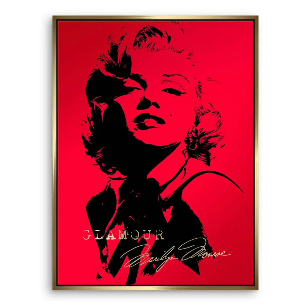 Glamorous Marilyn Red Glamour canvas art suitable for modern living rooms