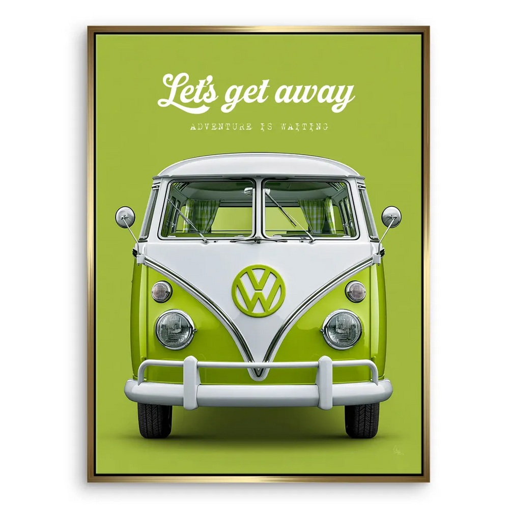 Vibrant VW bus wall art perfect for bedrooms or offices