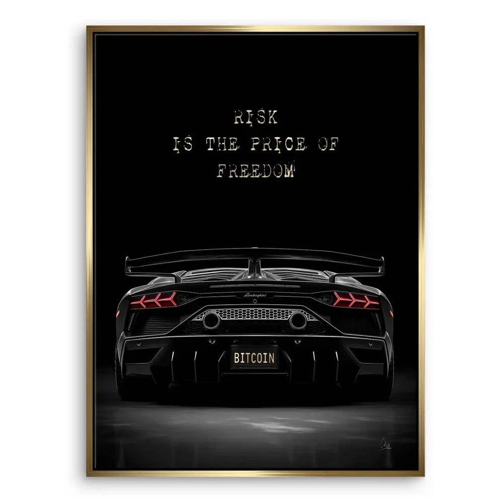 Lamborghini Bitcoin Canvas Wall Art – Luxury Car & Crypto Motivation - Image 6