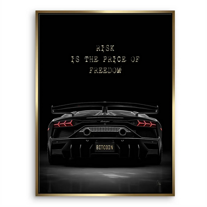 Lamborghini Bitcoin Canvas Wall Art – Luxury Car & Crypto Motivation - Image 6