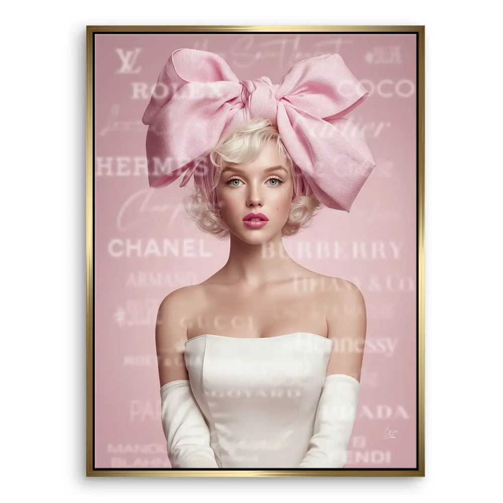 Decorative canvas art for living room or bedroom in Hollywood Regency style