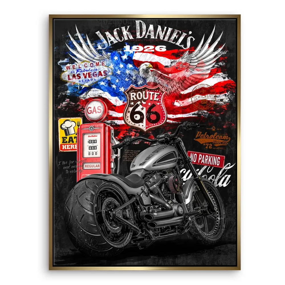 Brand references to Jack Daniel's and Coca-Cola are integrated into the artwork.