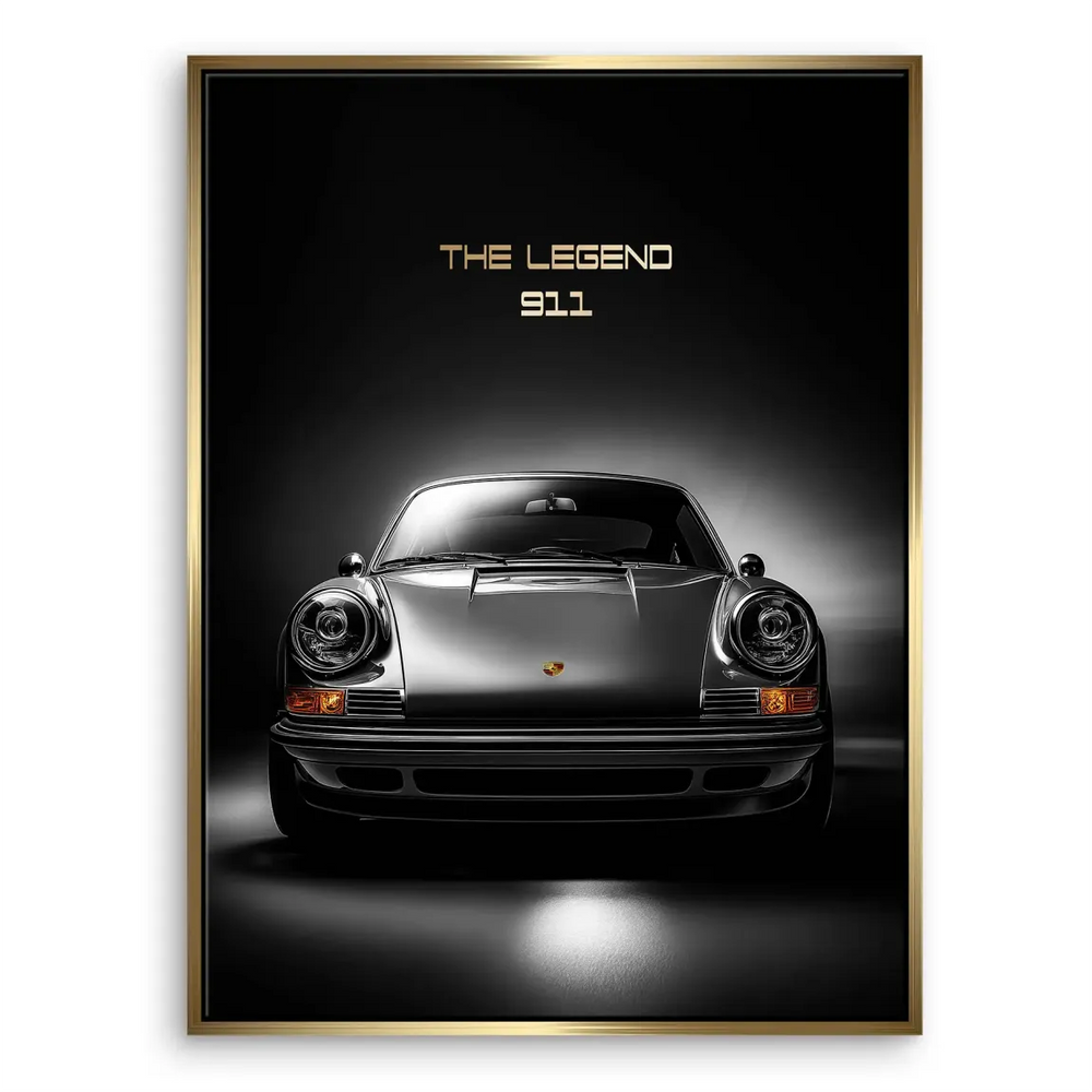 Porsche 911 canvas art ideal for industrial interior design