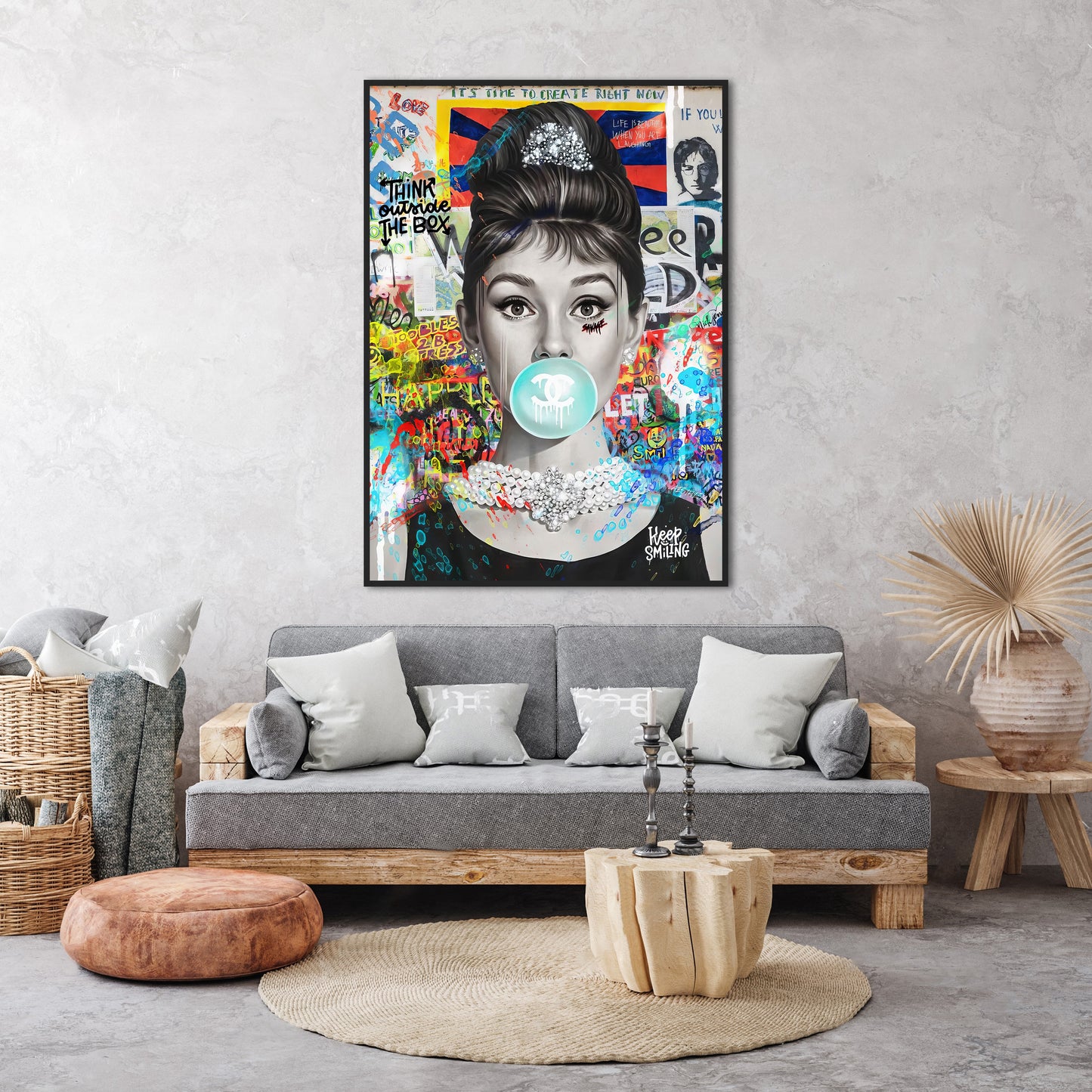 audrey-hepburn-bubble-gum-graffiti-canvas-print