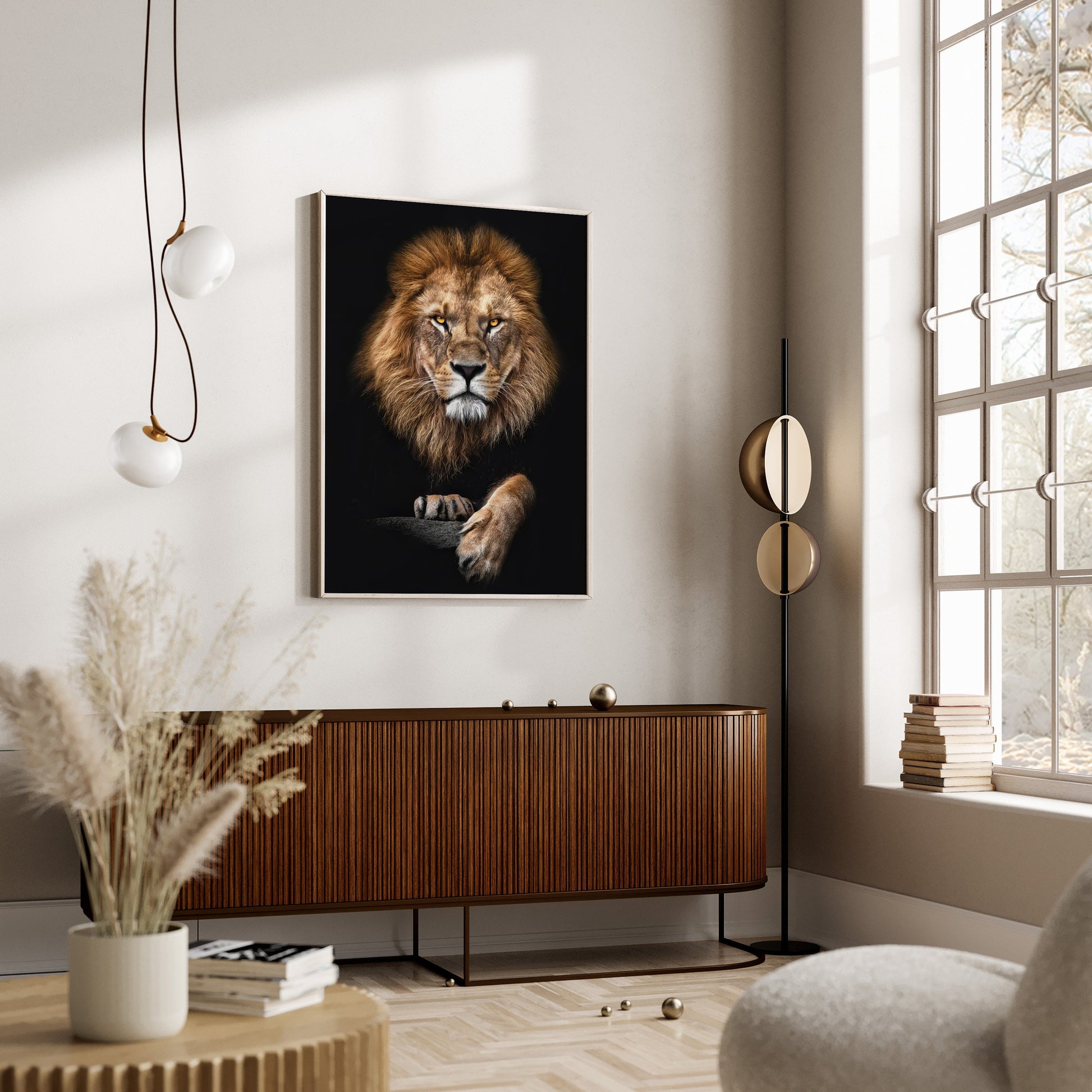 Focused Lion Wall Art for Bold Decor