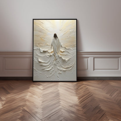 Jesus Walking on Water Abstract Art