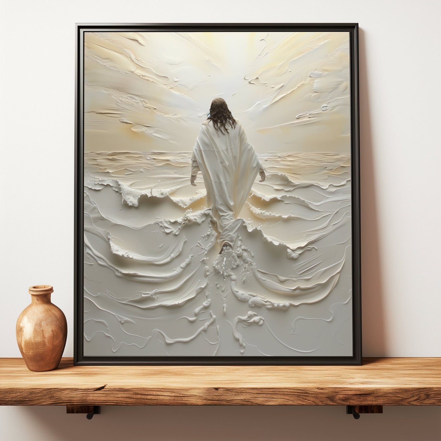 Jesus Walking on Water Abstract Art