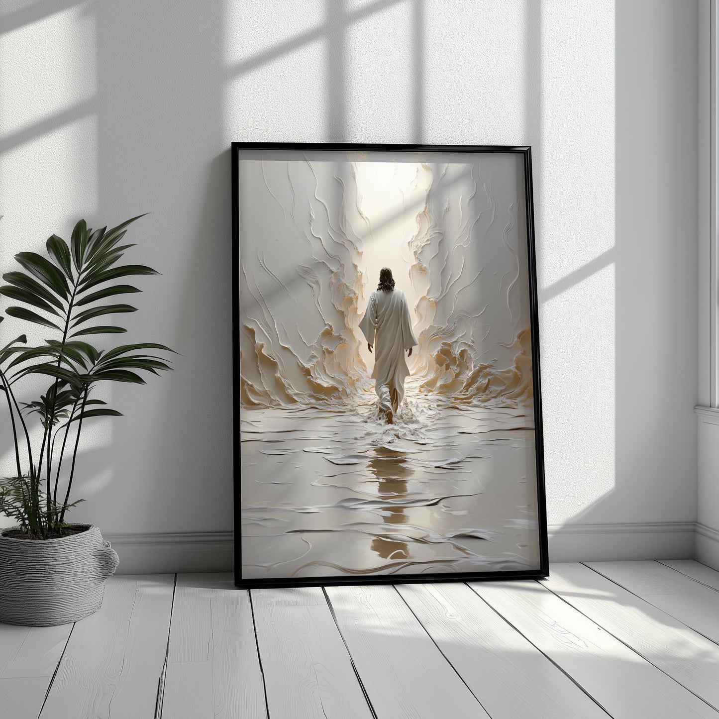 Jesus Walking on Water Modern Christian Print