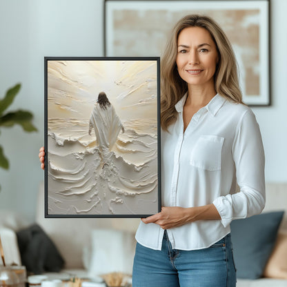 Jesus Walking on Water Abstract Art