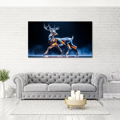 Crystal Deer Canvas Art – Geometric Stag Wall Art - Image 7