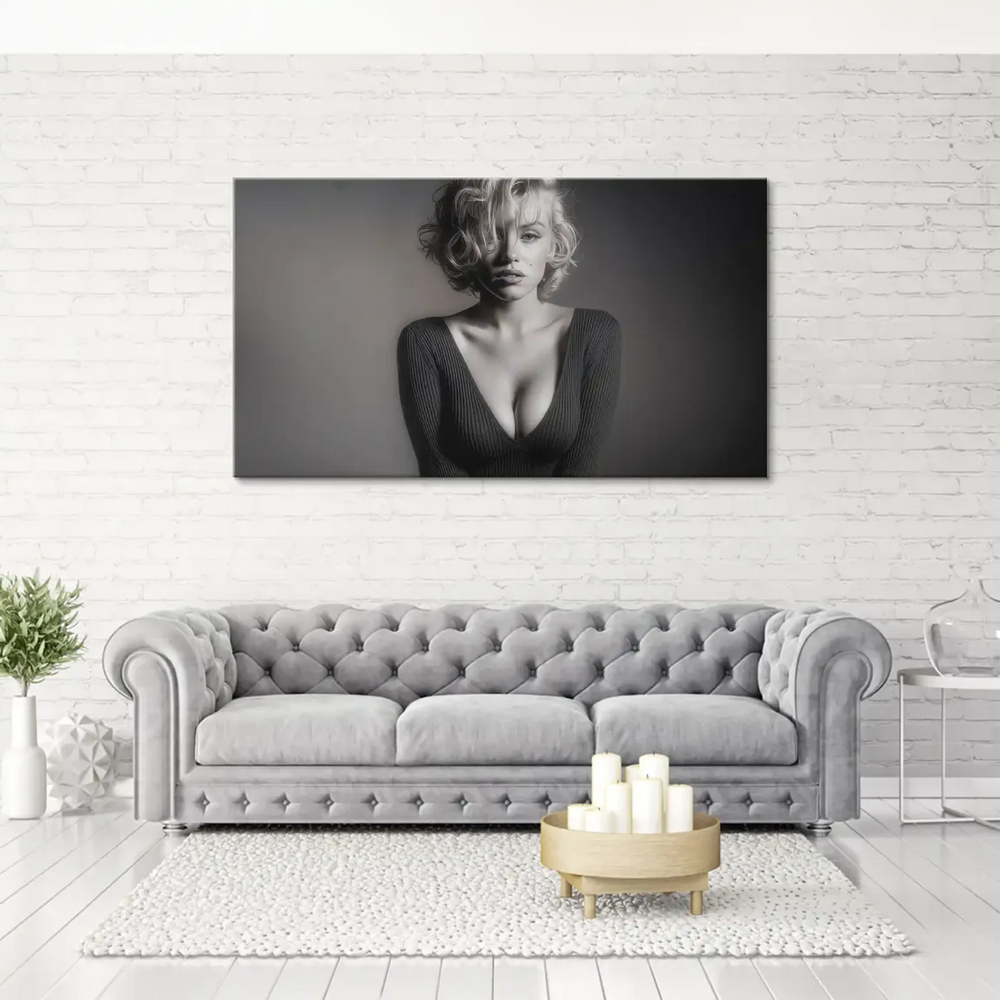 Vintage Hollywood-inspired fashion portrait with a sultry gaze.