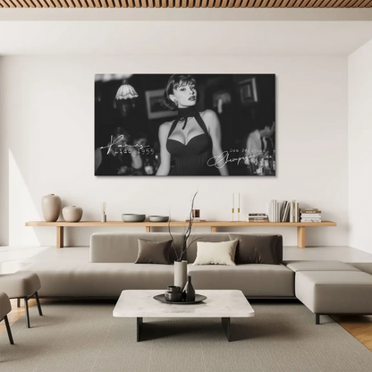 Paris Lido cabaret reference and vintage champagne vibe in wall art