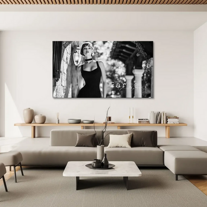Audrey Hepburn-inspired wall art with Paris fashion vibe