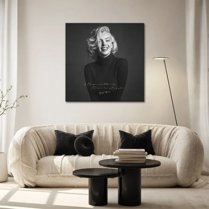 Monochrome Marilyn Monroe wall decor for living room or office
