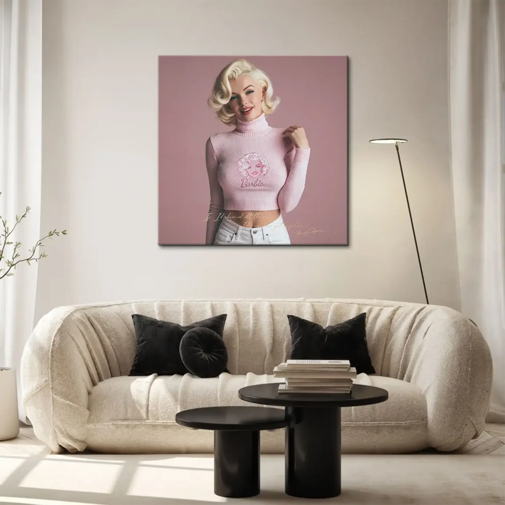 Glam pop-art wall decor with a gold quote accent