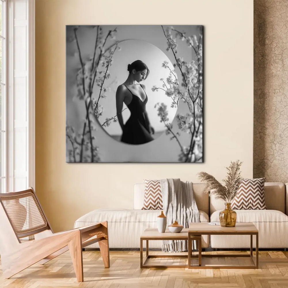Timeless black and white fine art print suitable for modern interiors.