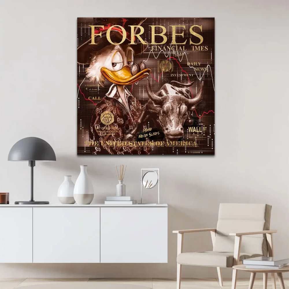 Pop Art canvas with rich brown, sepia, and gold tones