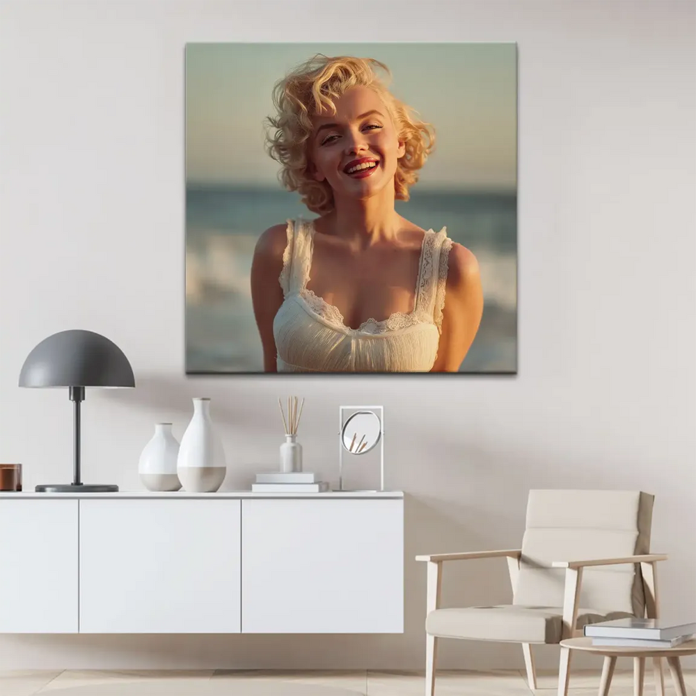 Warm, nostalgic wall art blending classic Hollywood glamor with contemporary style