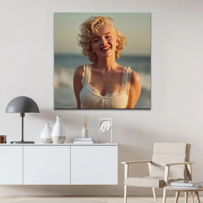 Warm, nostalgic wall art blending classic Hollywood glamor with contemporary style